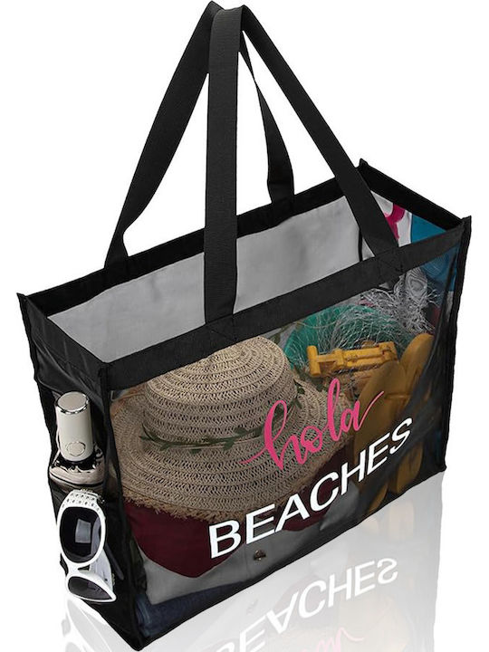 Stoff Strandtasche Schwarz