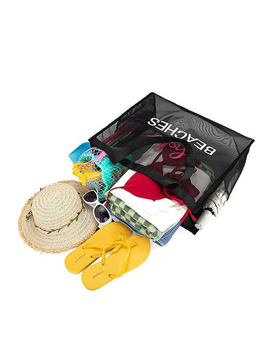 Stoff Strandtasche Schwarz