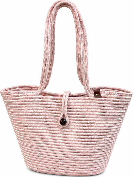Enpapa Korbweide Strandtasche Rosa