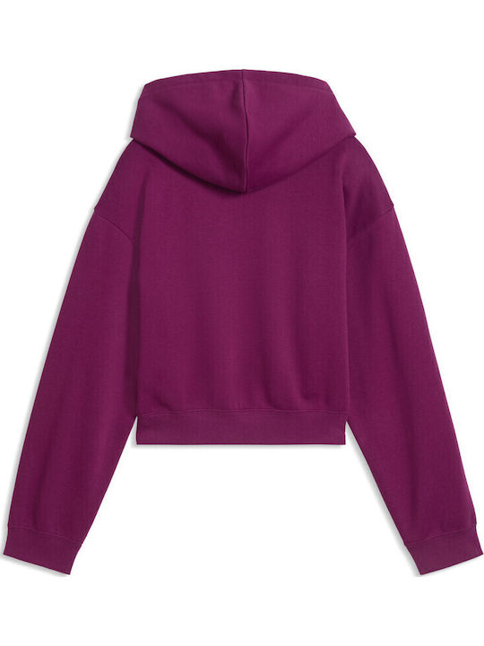 Kinder-Sweatshirt Mit Fuchsie Kapuze Hoodie Fl