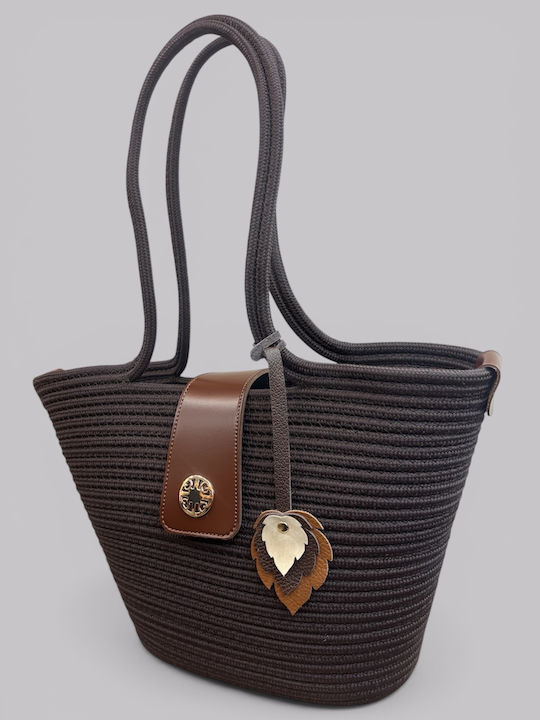 Wicker Brown Beach Bag