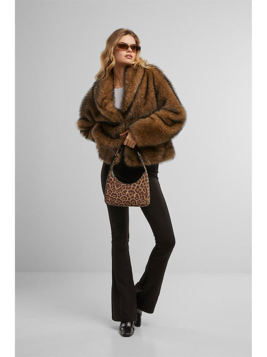 Short Women's Fur Brown/Black