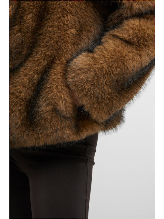 Short Women's Fur Brown/Black