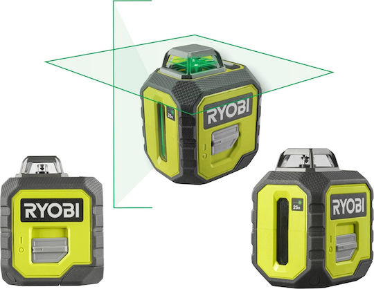Ryobi RB360GLL Περιστροφικό Αλφάδι Laser Πράσινης Δέσμης 1.5V με Εύρος Εργασίας 25m