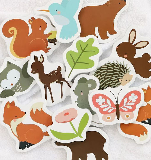 A Little Lovely Company Water Coloring Book And Water Puzzle: Forest Friends Bath Toy