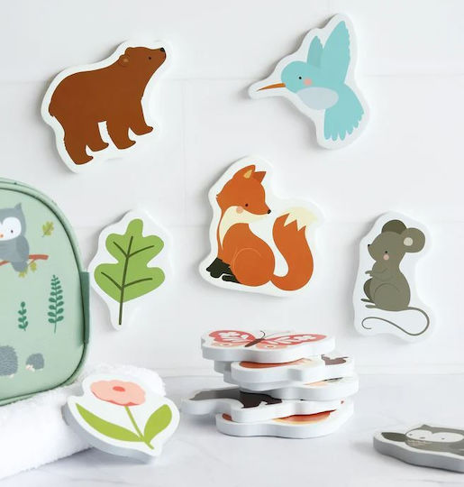 A Little Lovely Company Water Coloring Book And Water Puzzle: Forest Friends Bath Toy