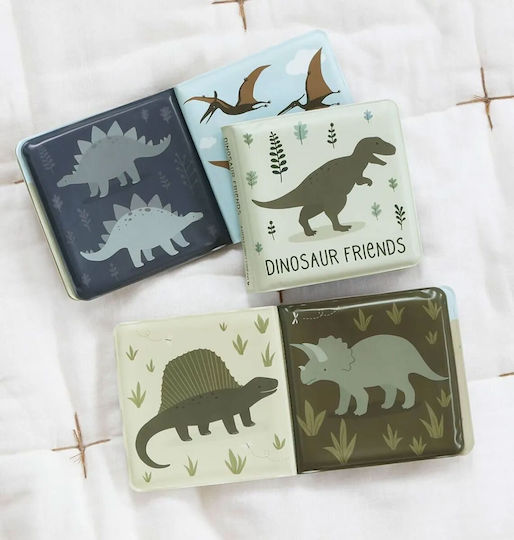 A Little Lovely Company Water Coloring Book and Water Puzzle Dinosaurs Bath Toy