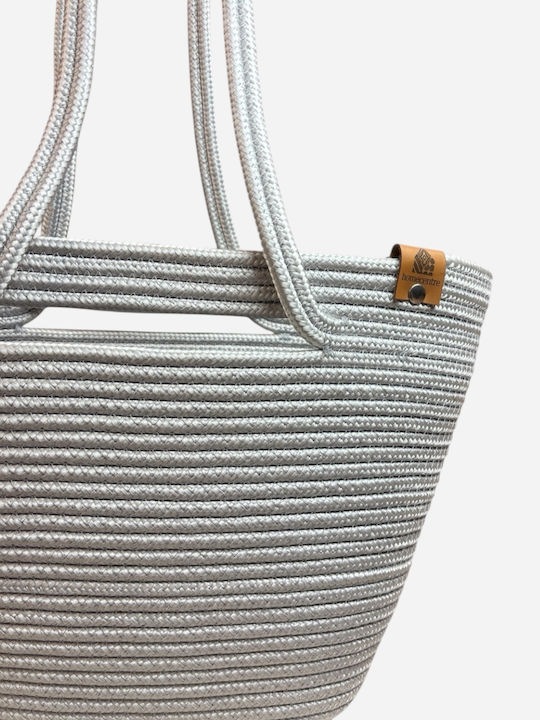 Wicker Grey Beach Bag