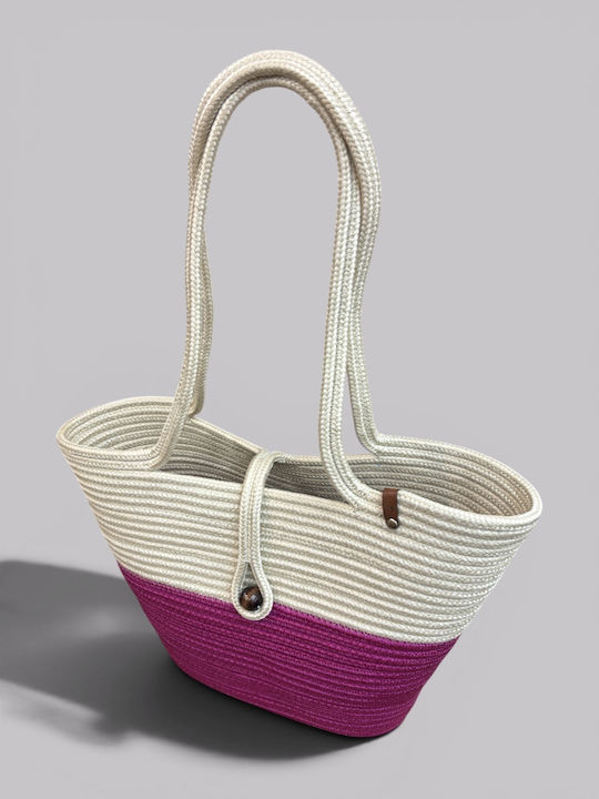 Wicker Beach Bag Fuchsia Wicker Beach Bag Fuchsia