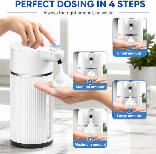 Luvlu Dozator De Ață De Bucătărie Din Plastic Automat Alb 420ml