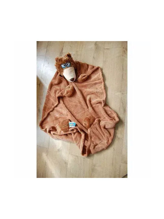 Kinderdecke Cuddle Uppets Braune 100x70cm