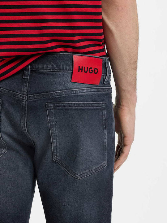 Men's Jeans Pants with Slim Fit Dark Blue