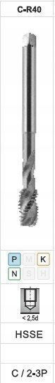 Fanar Gwintownik M24x1.5 Din-374c R40 6h Hsse 800