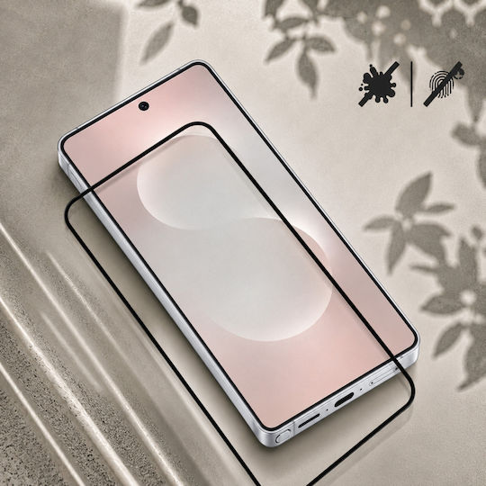 3mk 2er Pack 9h Gehärtetes Glas Galaxy S25 Edge Installationsrahmen Schwarz Transparent