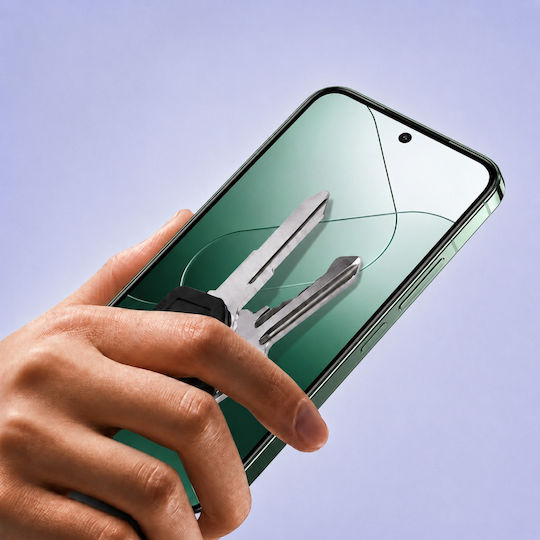 3mk 2er Pack 9h Gehärtetes Glas Xiaomi 14 Hardy Hardura Applikator Rahmen Schwarz Transparent