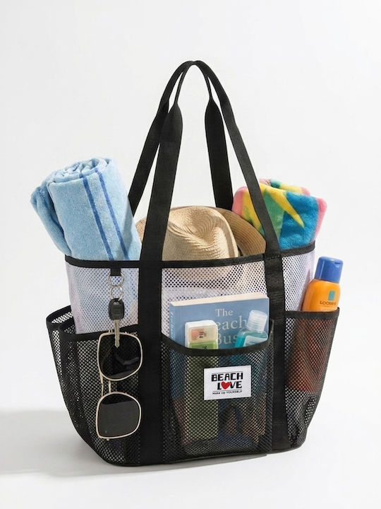 Frottee Strandtasche Schwarz