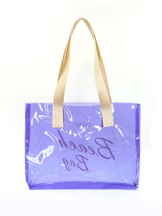 Kunststoff Strandtasche Lila Kunststoff Strandtasche Lila