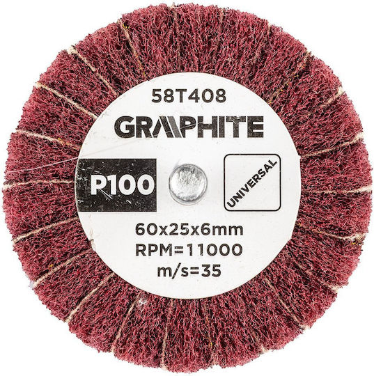 Graphite Флап Диск Абразивен Нетъкан Текстил Опашка 60 X 25 X 6 Мм P100