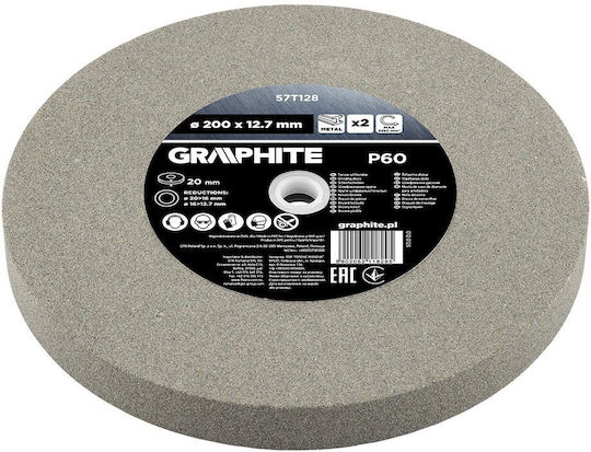 Graphite Schleifscheiben 200 X 20 16 12,7 X 20 Mm P60 2 Stück