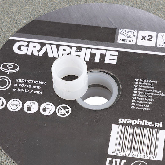 Graphite Schleifscheiben 200 X 20 16 12,7 X 20 Mm P60 2 Stück