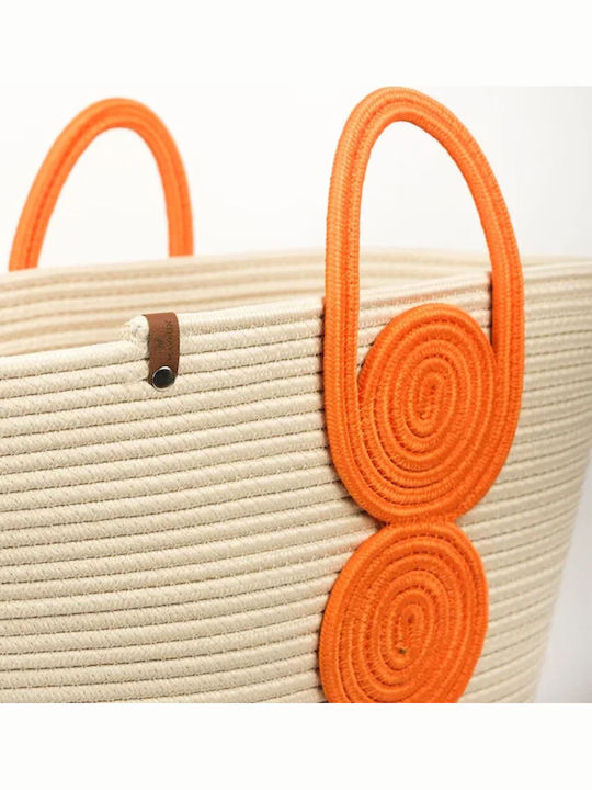 Wicker Beach Bag Orange
