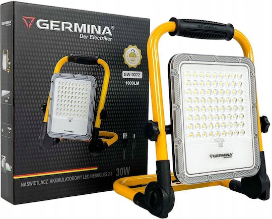 Germina Προβολέας Εργασίας Μπαταρίας LED με Φωτεινότητα έως 1000lm
