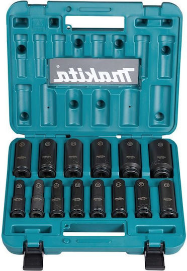 Makita Nüsse mit Vierkant-Antrieb 1/2" Set 10Stück