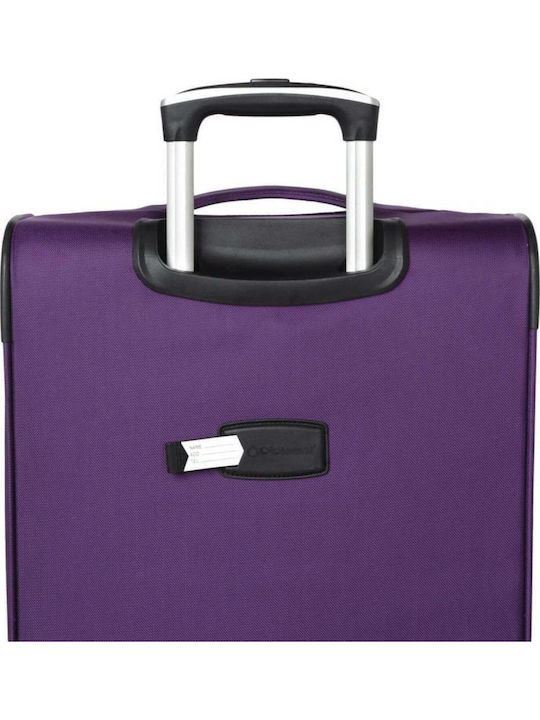 Diplomat Cabin Travel Suitcase Purple with 4 Wheels Height 55cm