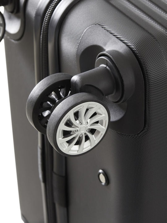 CAT V-Power Alexa Large Hard Travel Suitcase Black with 4 Wheels Height 76cm