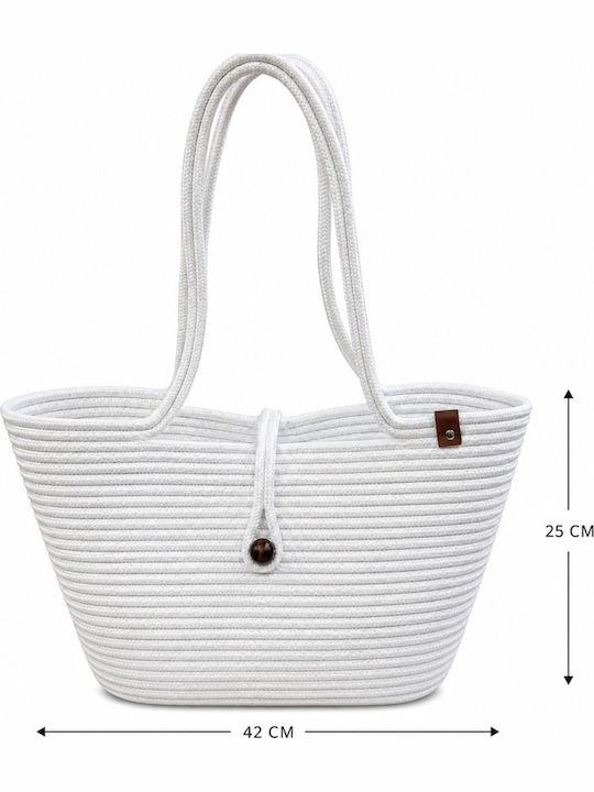 Enpapa Korbweide Strandtasche Weiß