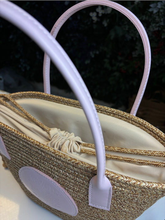 Korbweide Strandtasche Wasserdichte Lila