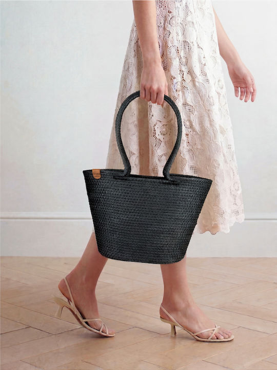 Geantă De Plajă Din Wicker Neagră
