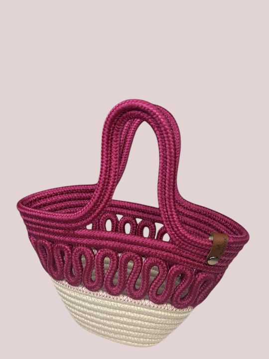 Wicker Beach Bag Fuchsia Wicker Beach Bag Fuchsia