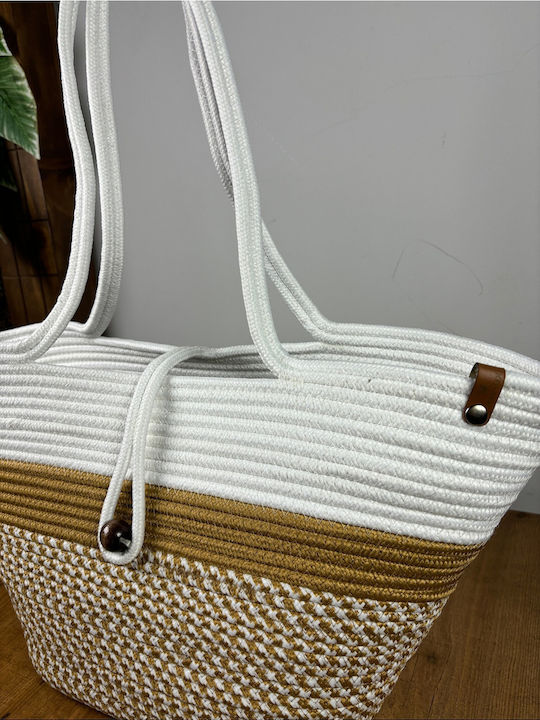 Wicker Grey Beach Bag