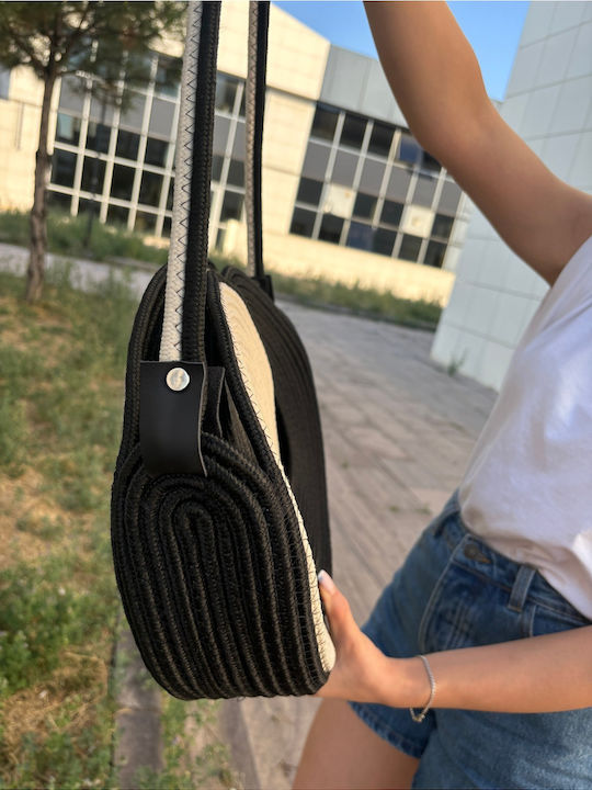 Плажна Чанта От Слама Черна