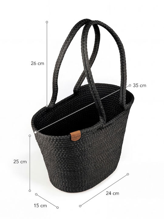 Geantă De Plajă Din Wicker Neagră