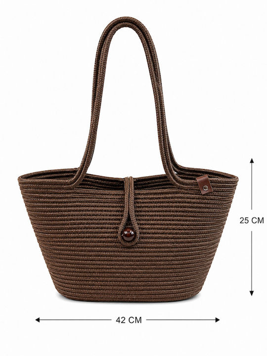 Wicker Brown Beach Bag