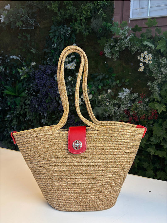 Korbweide Strandtasche Rote