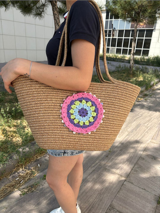 Wicker Multicolour Beach Bag