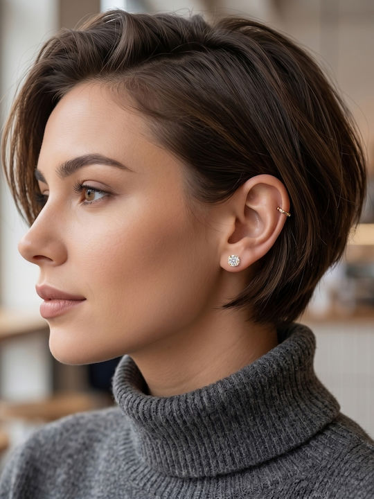 14K Gold Ohrringe mit Steinen