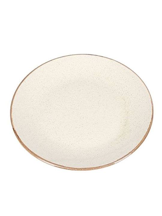 Porland Runde Servierplatte Beigefarbe mit einem Durchmesser von 18 cm
