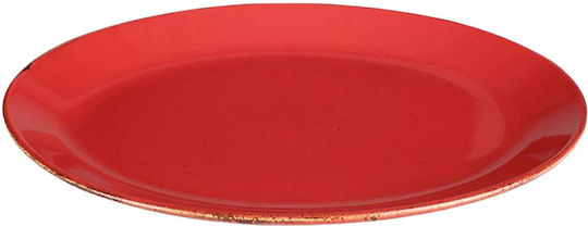 Porland Seasons Shallow Oval Serving Plate Made of Porcelain Red 31cm