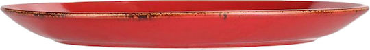 Porland Seasons Shallow Oval Serving Plate Made of Porcelain Red 31cm