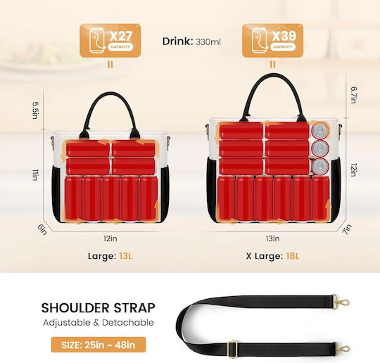Lovevook Insulated Shoulderbag Length 33 x Width 30 x Height 18cm