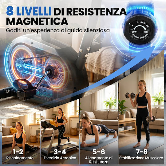 Sportnow Heimtrainer Sitzend Magnetisch