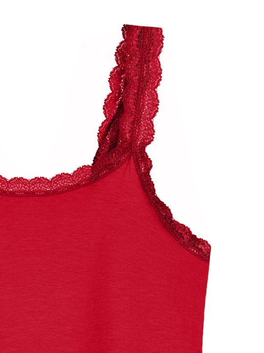 Sleeveless Cotton Women's Basic Sleeveless Top With Lace Women's T-Shirt