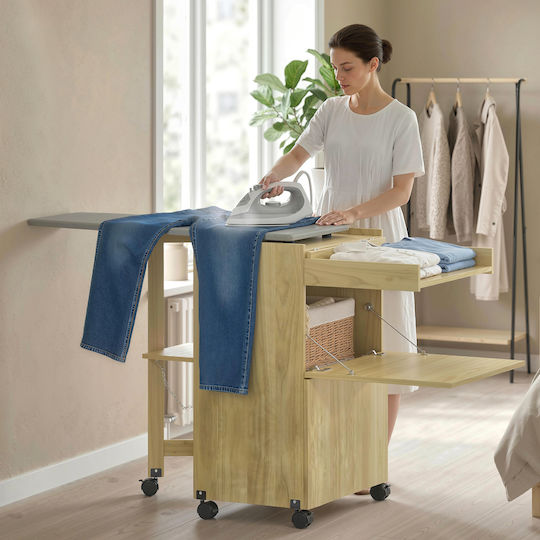 HomCom Bügelbrett Für Dampfbügeleisen Zusammenklappbar 87x41cm