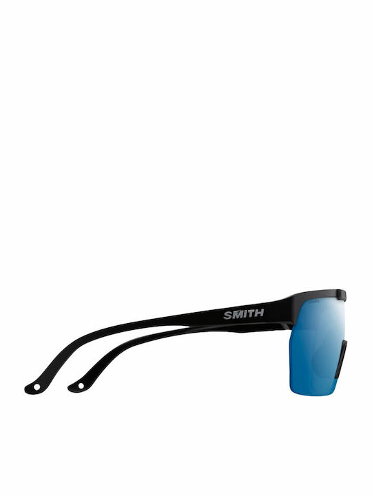 Smith Unisex Sunglasses with Black Frame and Black Polarized Mirror Lens