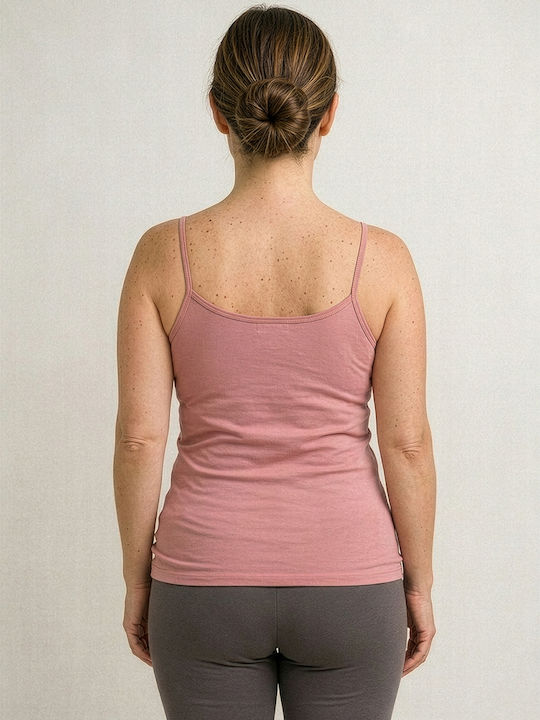 Sleeveless Cotton Pink Women's T-Shirt
