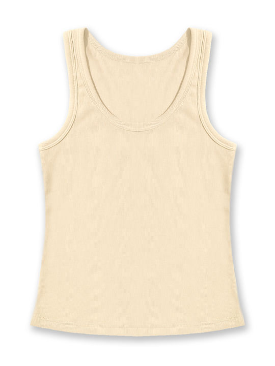 Sleeveless Beige Women's Undershirt